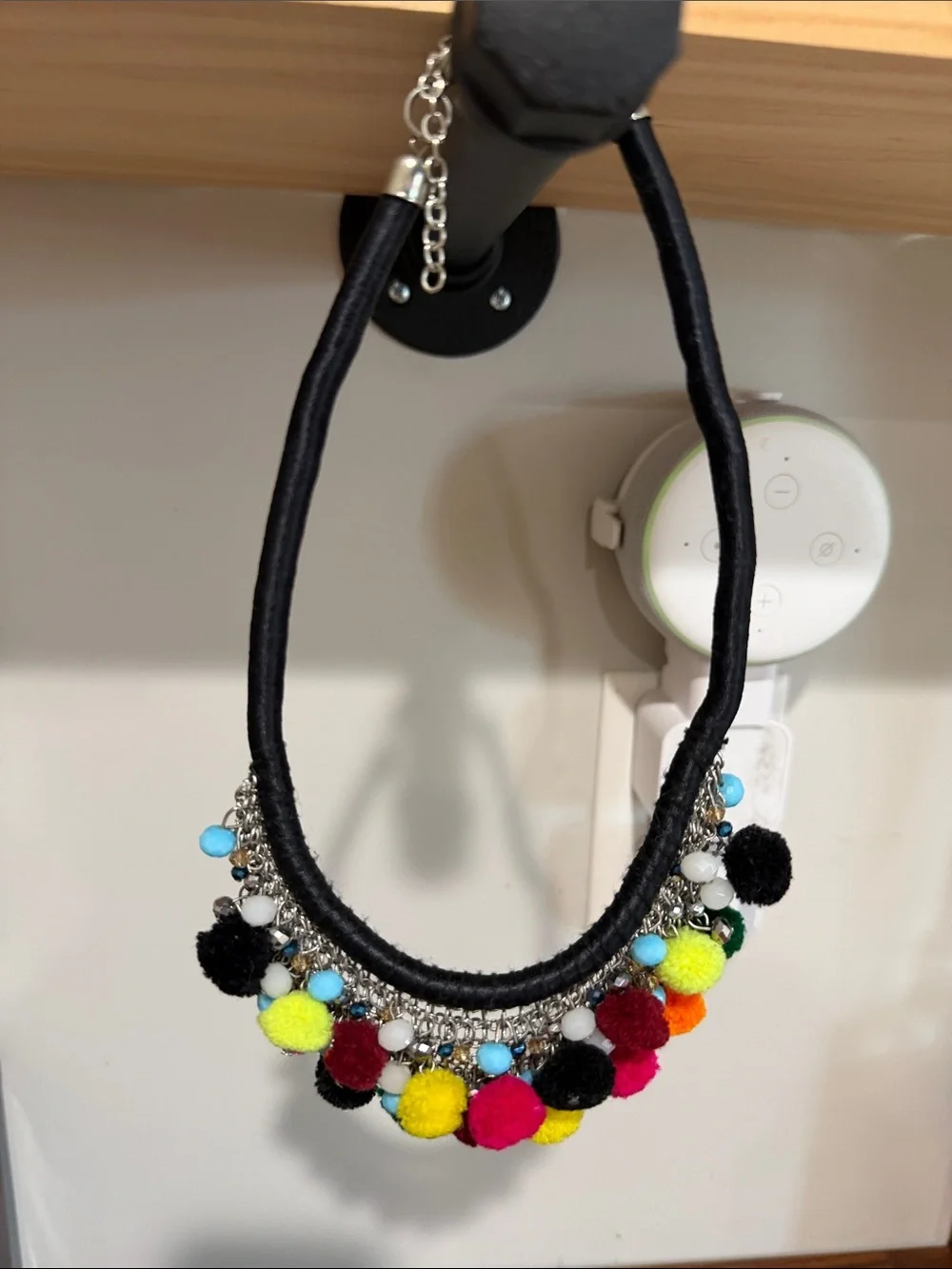 Colorful Pom Pom Statement Necklace